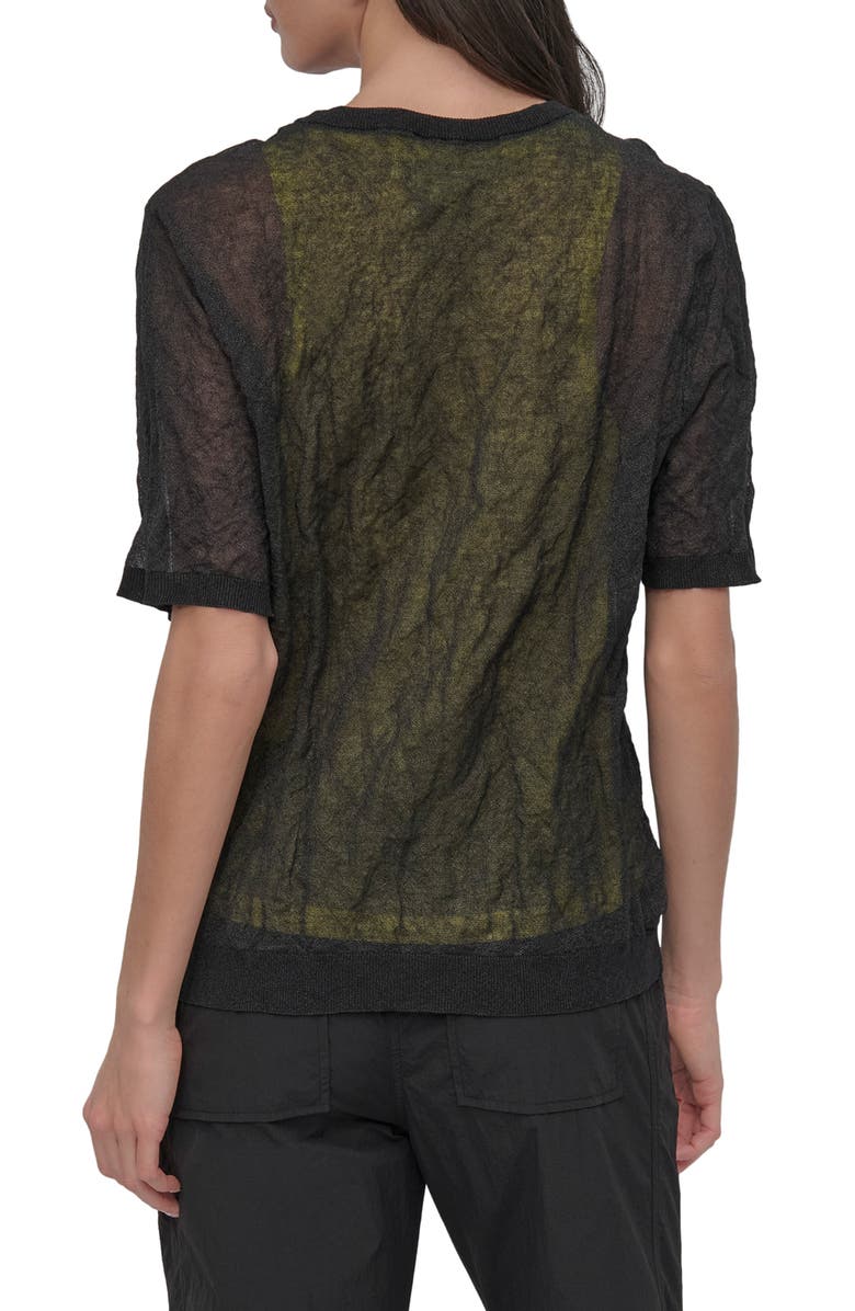 DKNY Metallic Layered Sweater, Alternate, color, 