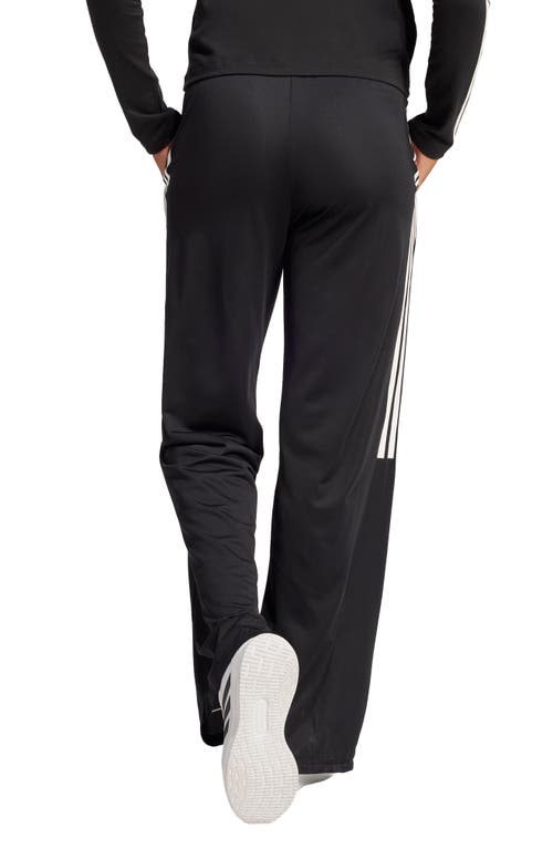 Adidas Originals Adidas Iconic 3-stripes Flared Sweatpants In Black/white