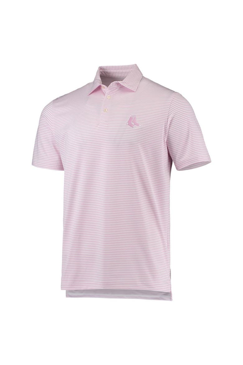 Men's Vineyard Vines Pink/White Boston Red Sox Bradley Stripe Polo, Alternate, color, Pink