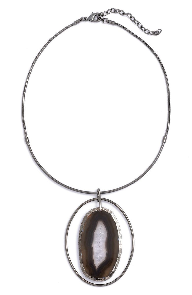 Nordstrom Agate Collar Necklace, Main, color, 