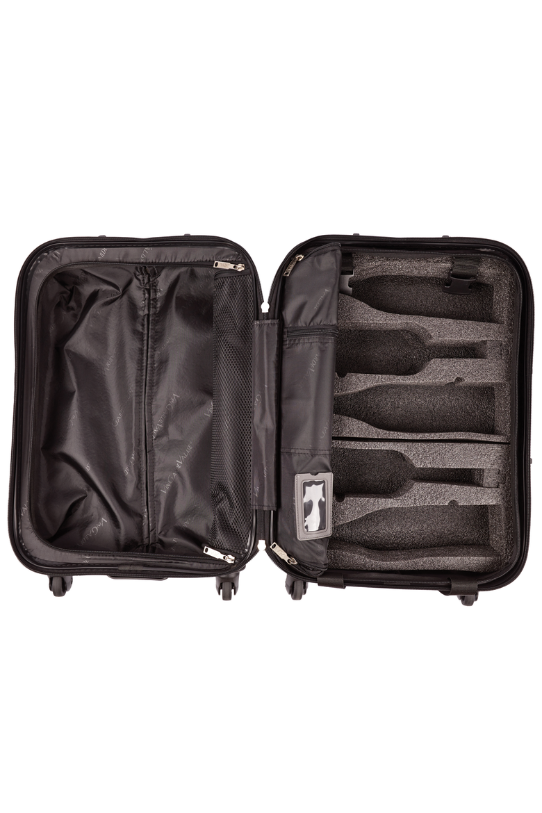 Piccolo 5-Bottle Wine & Spirits Suitcase, Alternate, color, Burgundy