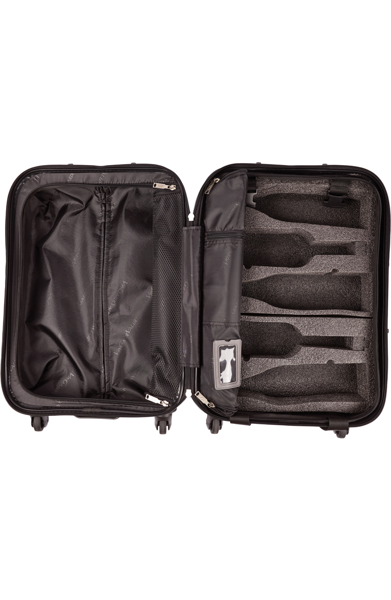 VinGardeValise Piccolo 5-Bottle Wine & Spirits Suitcase, Alternate, color, Black