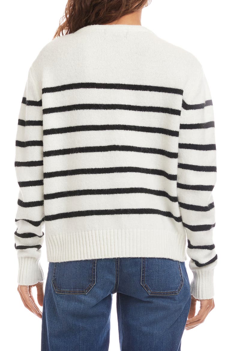 Stripe Lace-Up Sweater, Alternate, color, STRIPE