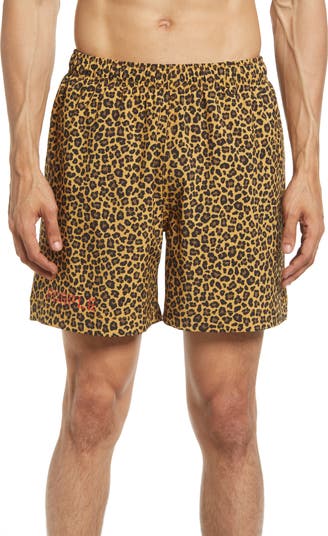 PURPLE Leopard Print Swim Trunks