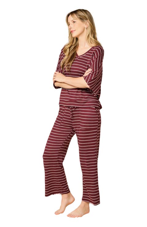 Dream Jersey Relaxed V-Neck with Capri Lounge Set