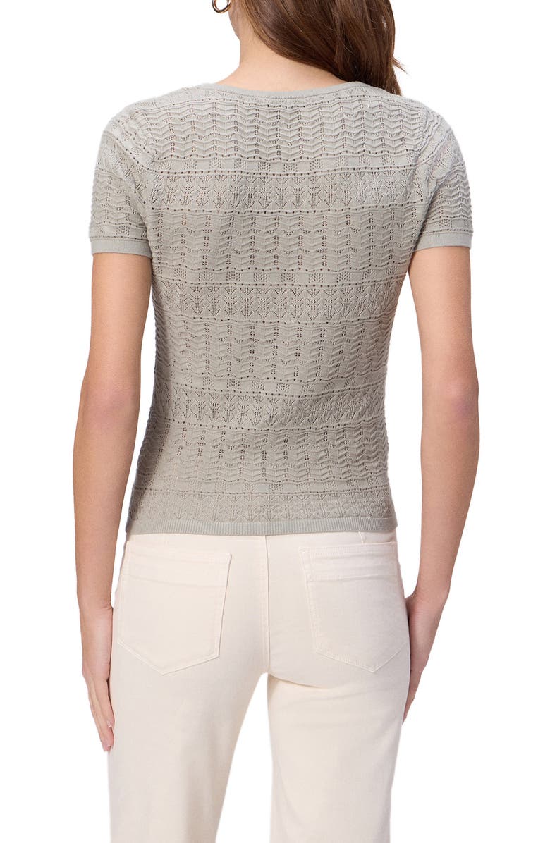 PAIGE Etoile Mixed Stitch Cotton Blend Sweater, Alternate, color, Sea Mist