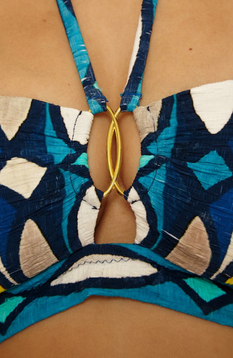 Trina Turk Paros Banded Bandeau Bikini Top, Alternate, color, Multi