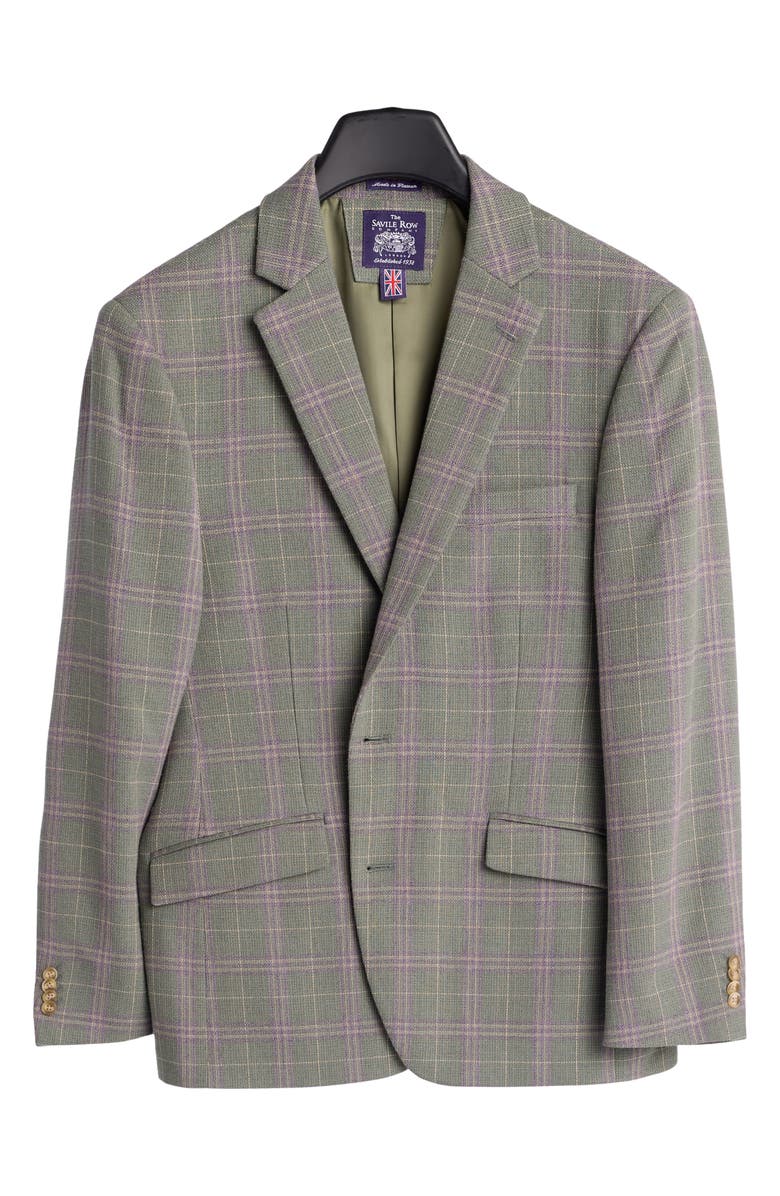 SAVILE ROW CO Windowpane Sport Coat, Alternate, color, Moss