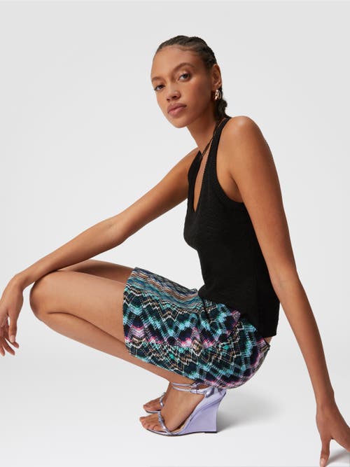 Missoni Zigzag Wool-cotton Mini Skirt In Multicoloured