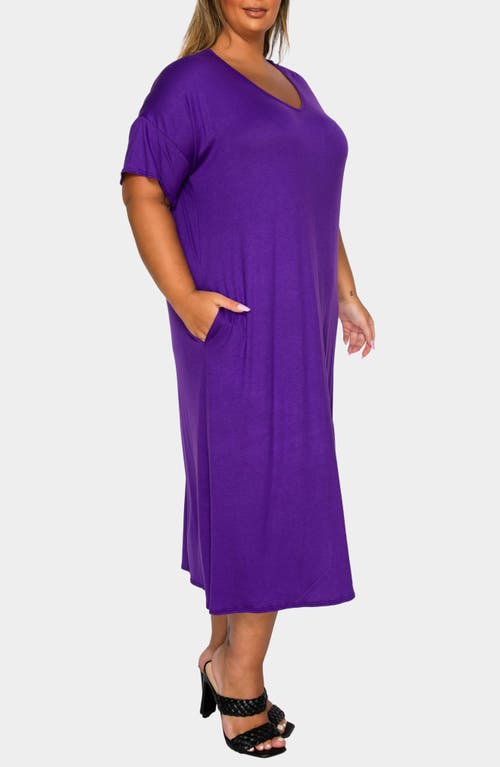 L I V D Olivia Short Sleeve Midi Dress In Blue