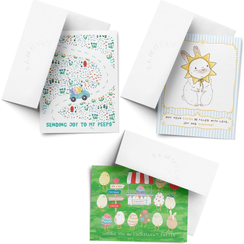 Ramus & Co Easter/Spring Assorted Greeting Card Pack (3ct) "Peeps, Sunny Bunny, Eggcellent Easter" in Multi-Pack at Nordstrom