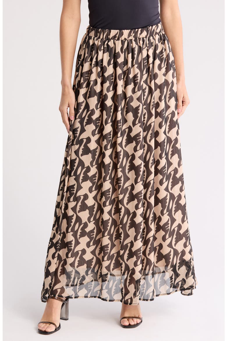 Mesh Maxi Skirt, Main, color, BLACK