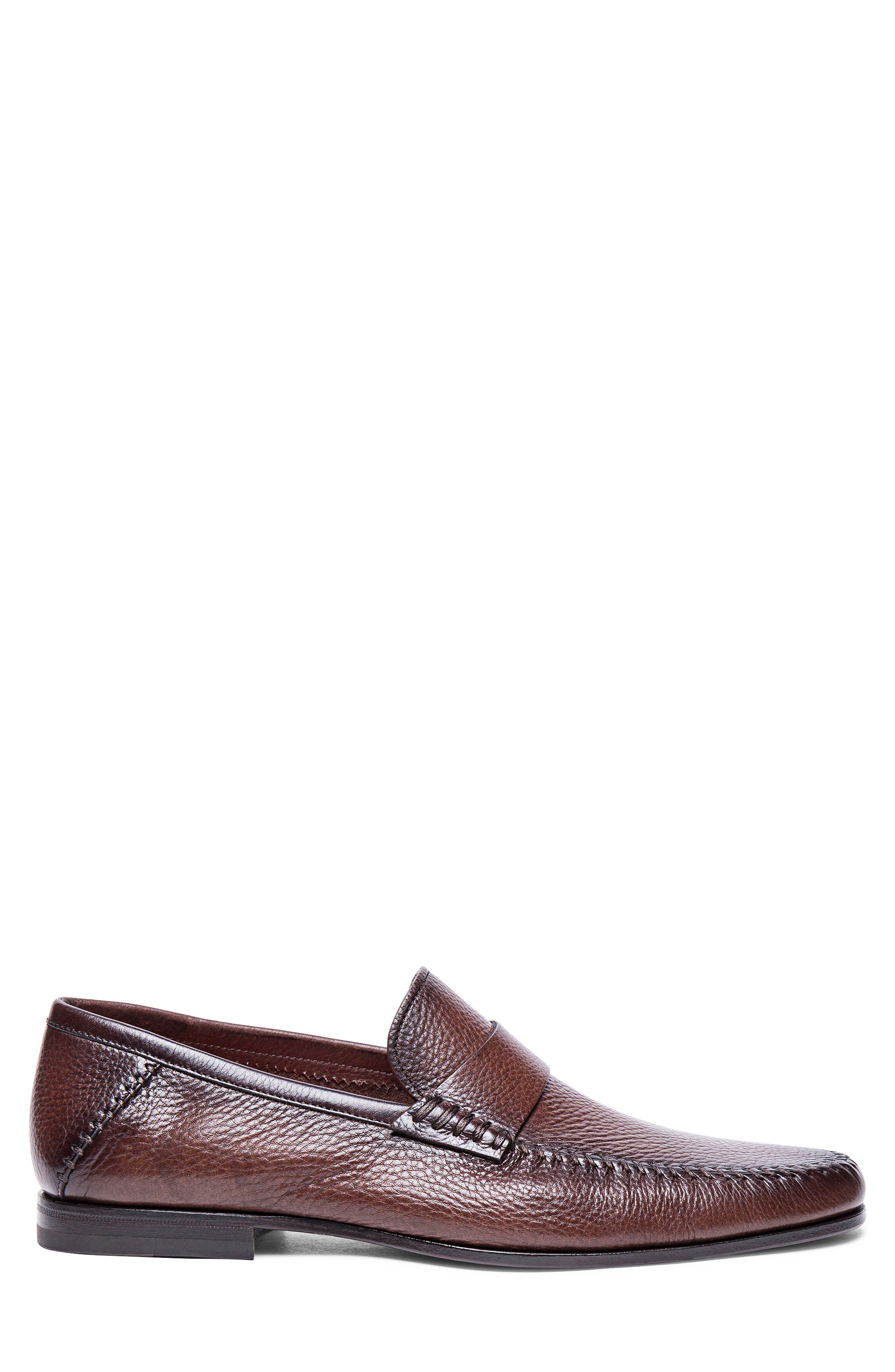 Santoni Paine Loafer, Alternate, color, Dark Brown-T50