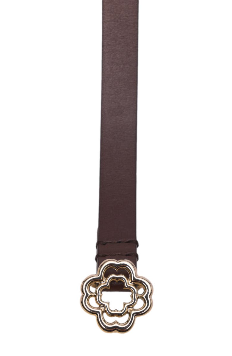 maje Slim Clover belt, Alternate, color, Dark Brown