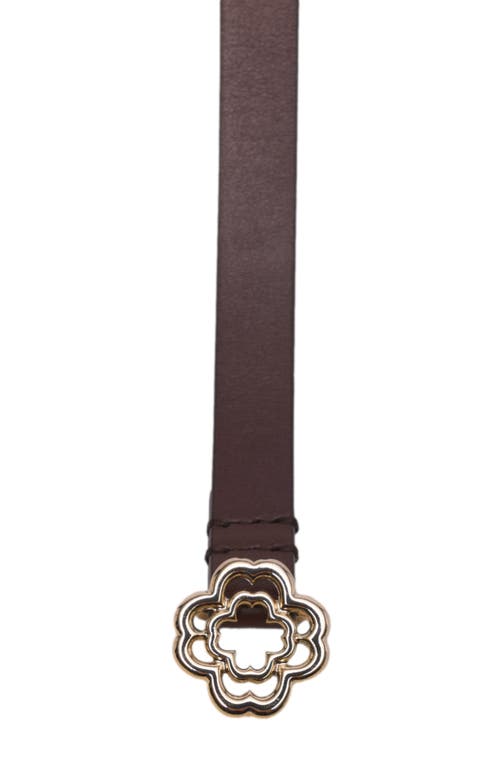 Maje Ceinture Fine Clover In Brown