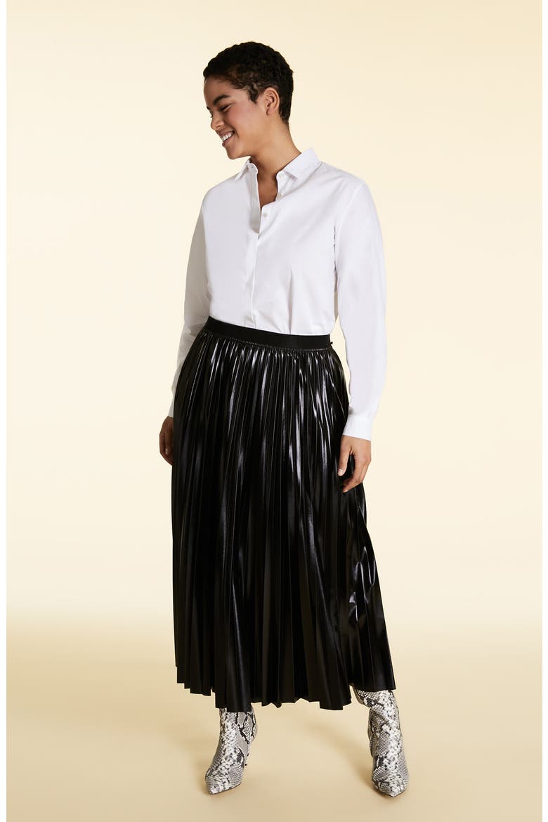 Occulto Pleated Skirt, Alternate, color, BLACK
