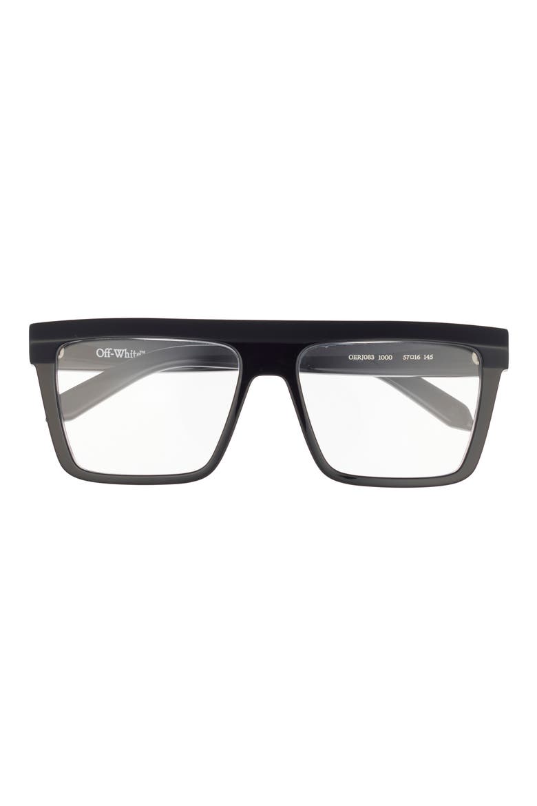 57mm Square Reading Glasses, Main, color, BLACK