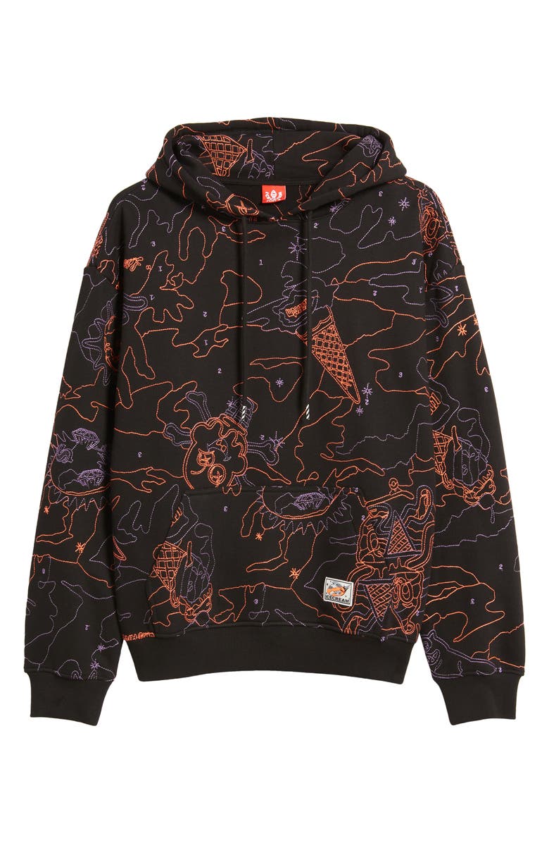 ICECREAM Camouflage Embroidered Hoodie, Alternate, color,