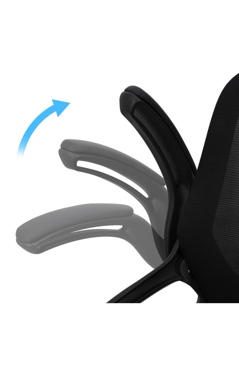 Elama Mid Back Adjustable Office Chair, Alternate, color, Black