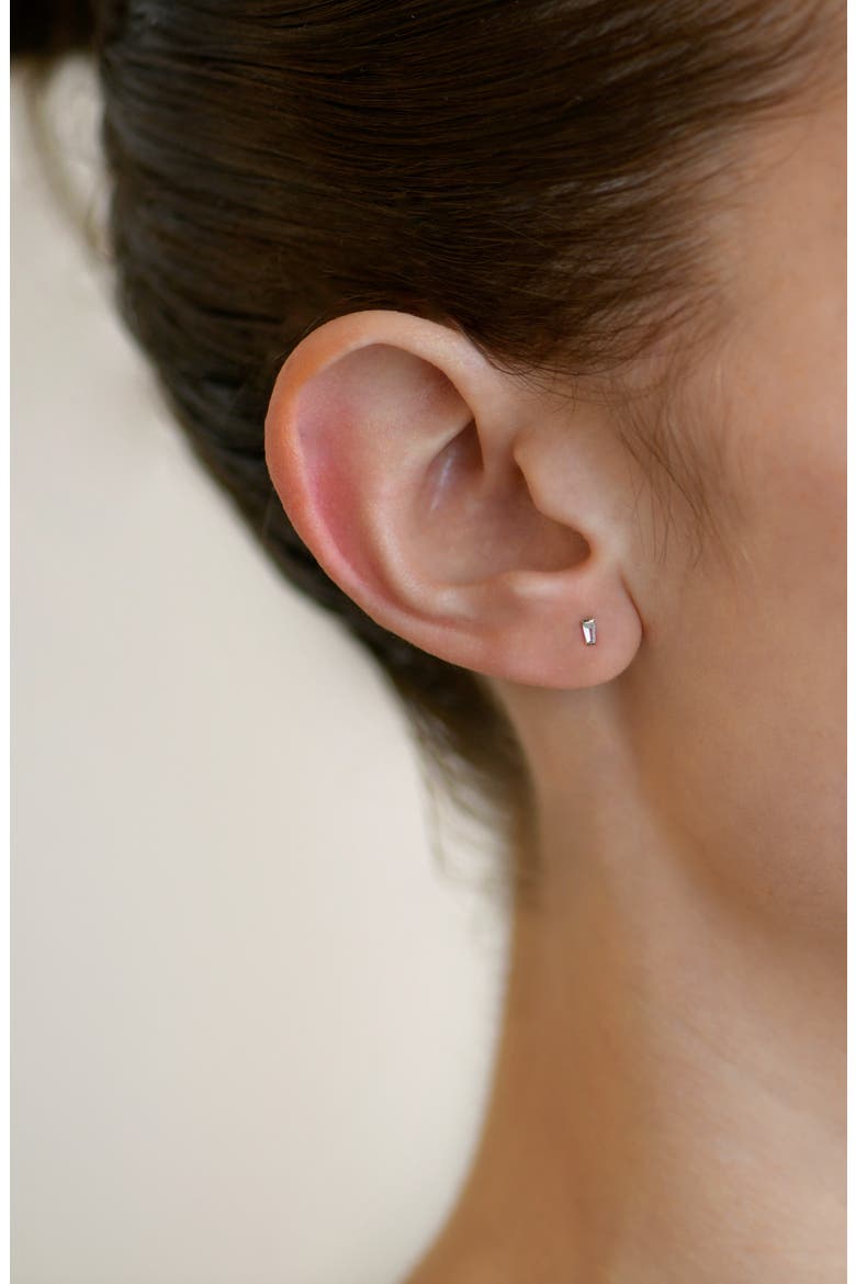 Cléo Tapered Baguette Stud Earring, Alternate, color, YELLOW GOLD