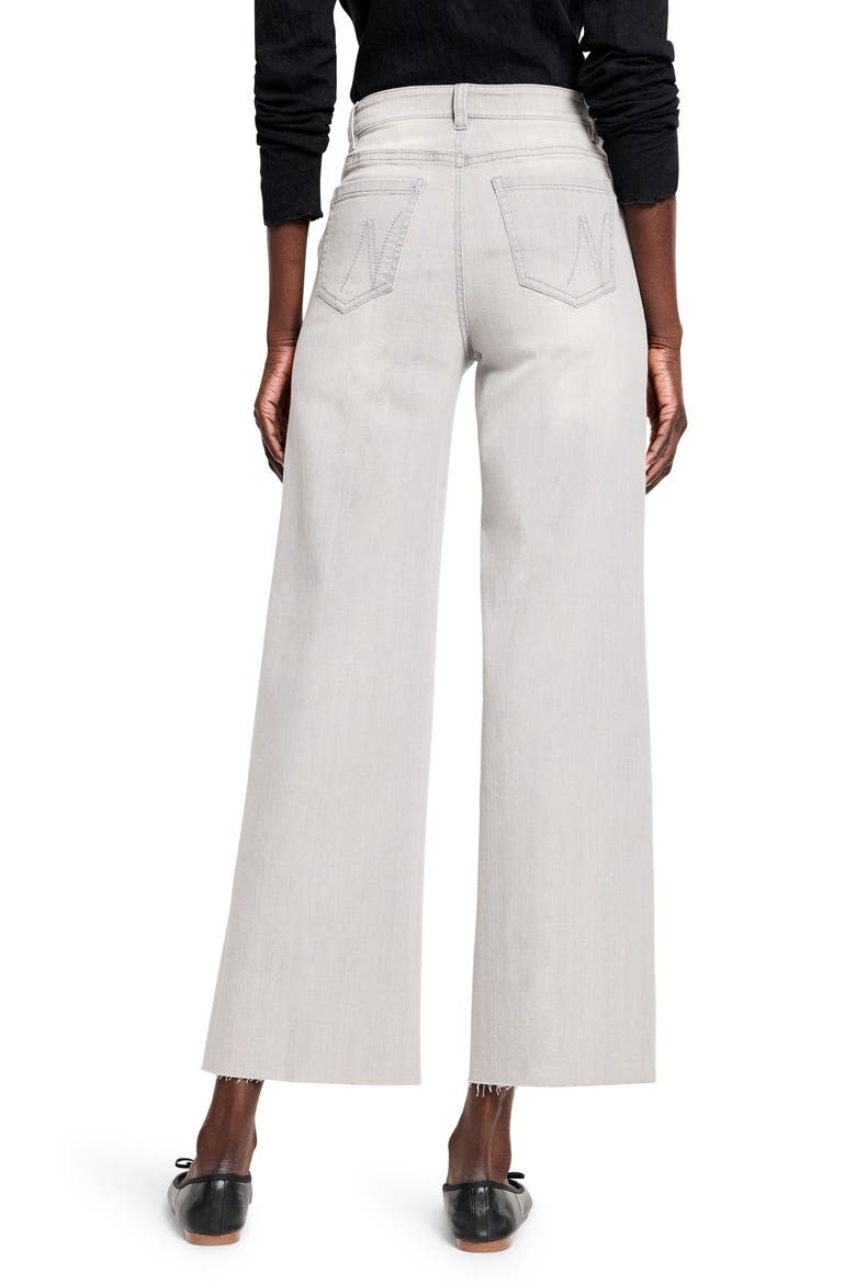 Weekend Raw Hem Wide Leg Jeans, Alternate, color, MERCURY