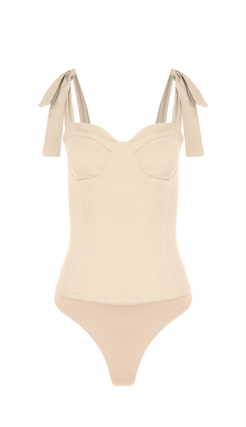 Prime Of Lime Victoria Bodysuit In Ivory