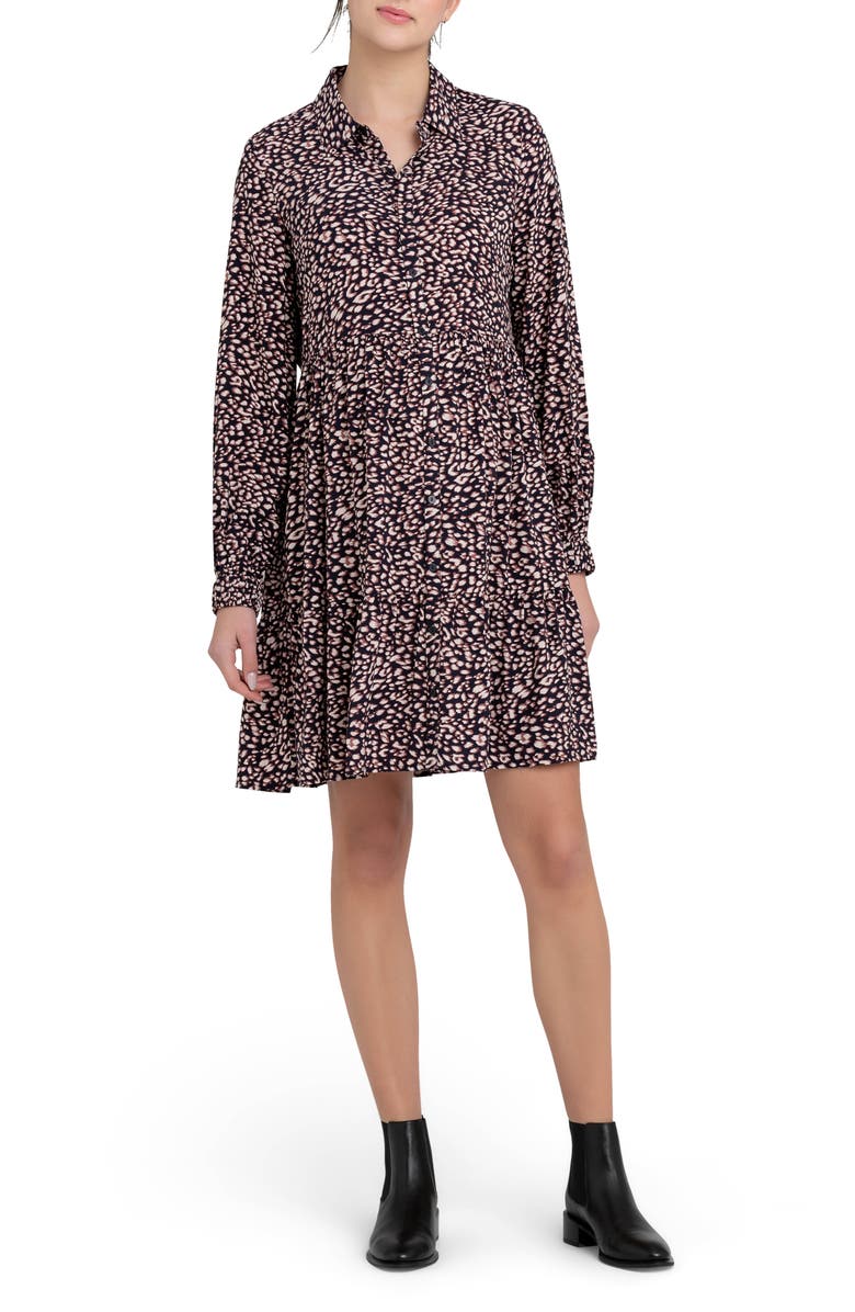 Ripe Maternity Leah Long Sleeve Maternity//Nursing Shirtdress, Main, color, 