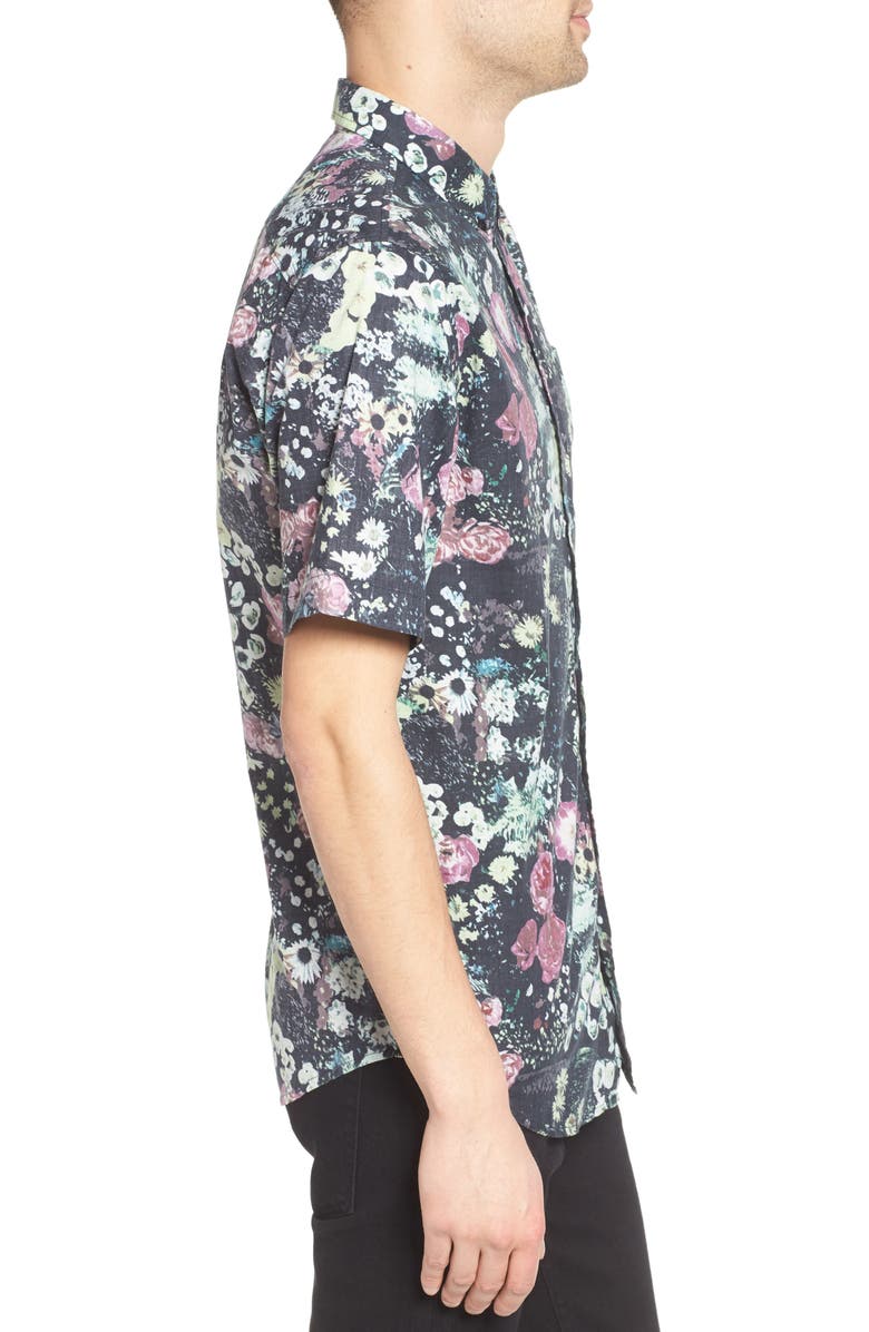 Ezekiel Floral Print Woven Shirt, Alternate, color, 