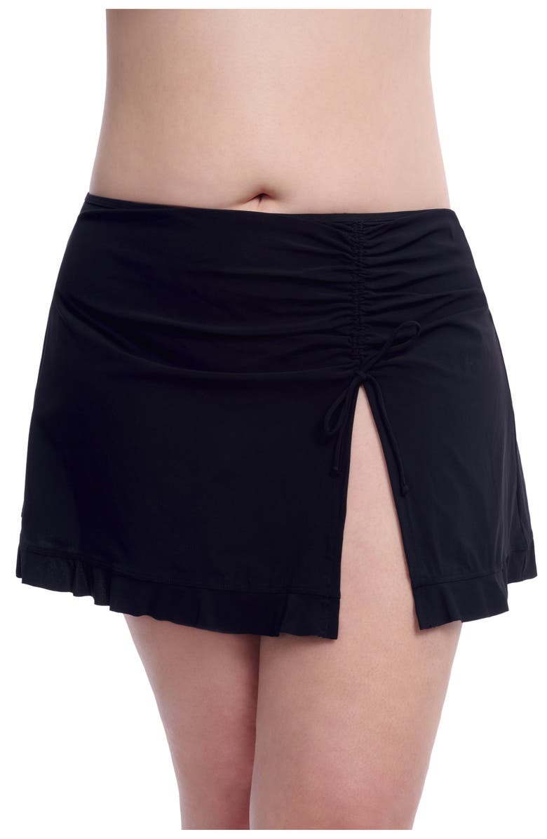 Profile by Gottex Tutti Frutti Full Figure Skirt Swim Bottom, Main, color, Black