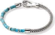 John Hardy Heishi Chain Bracelet, Sterlings Silver, Turquoise