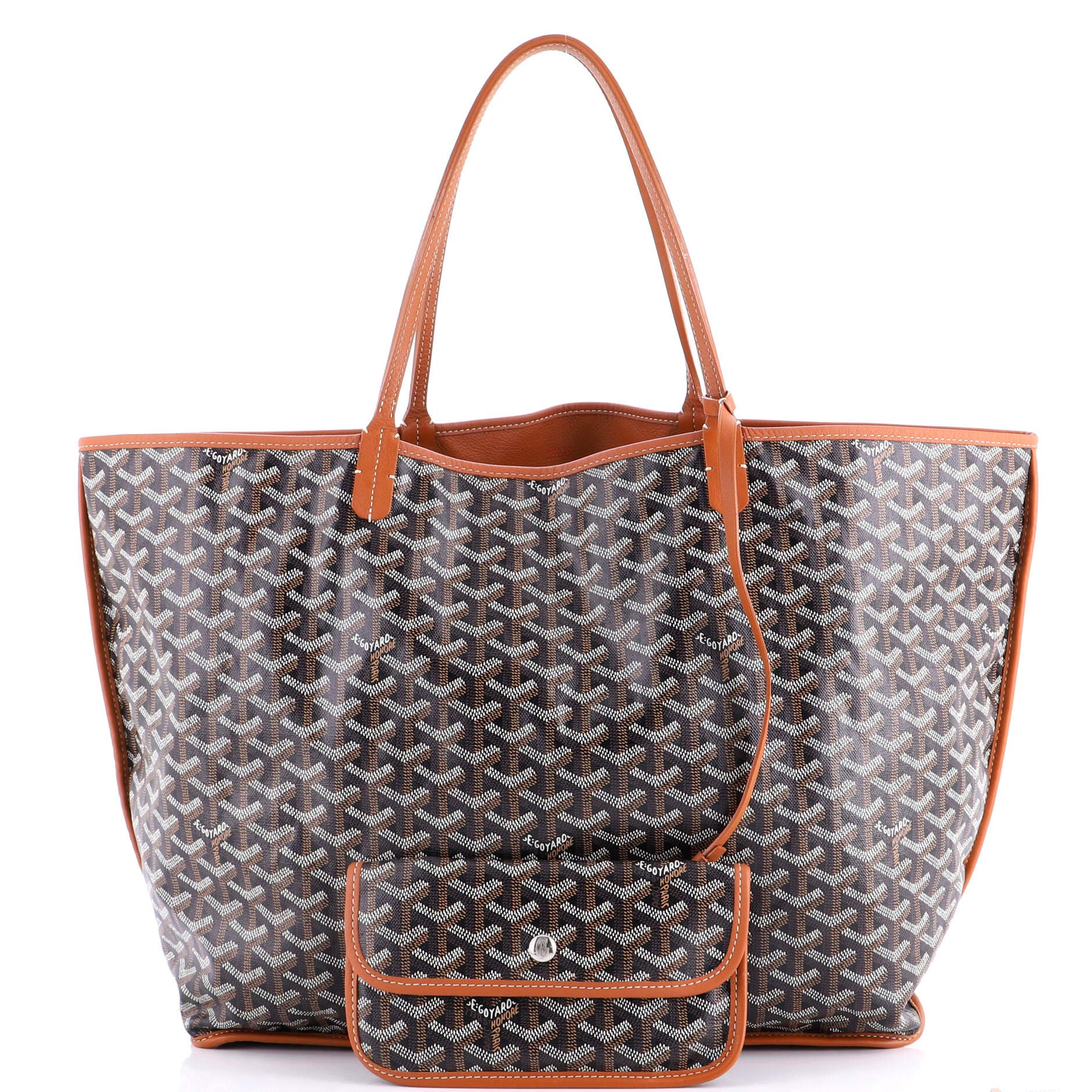 Pre-Owned Goyard Anjou Reversible Tote Coated Canvas GM, Alternate, color, Black