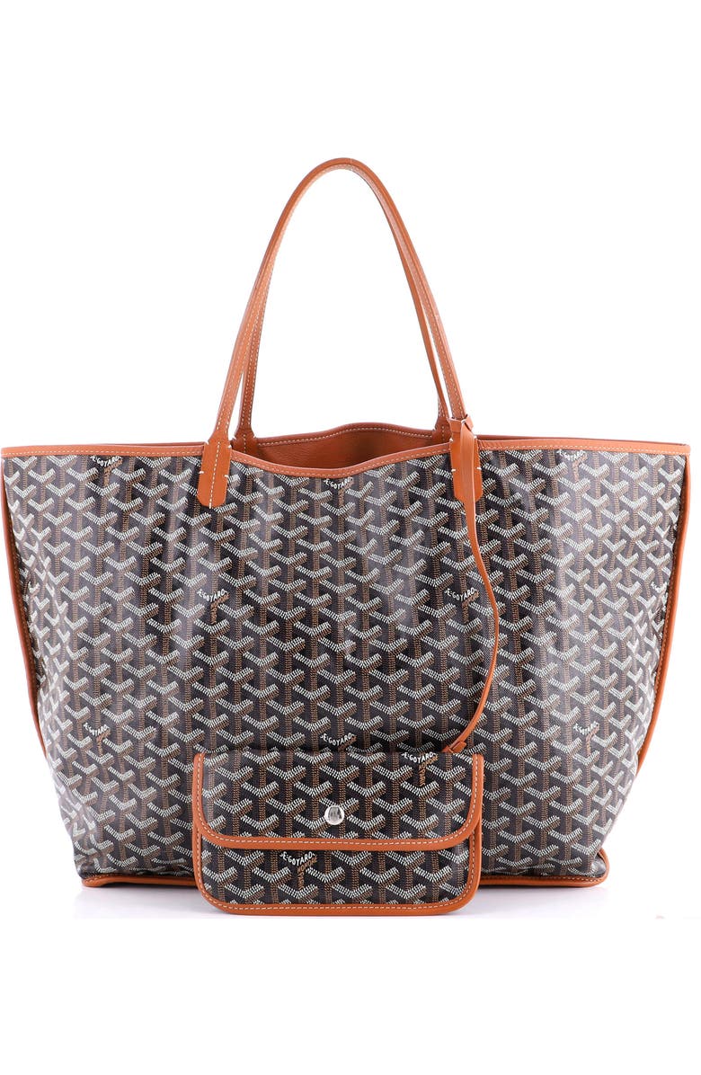 Pre-Owned Goyard Anjou Reversible Tote Coated Canvas GM, Alternate, color, Black