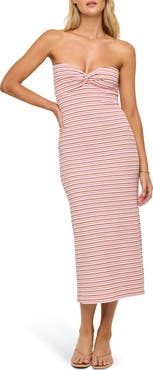 LSPACE Lisette Strapless Rib Cover-Up Dress