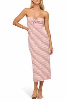 LSPACE Lisette Strapless Rib Cover-Up Dress