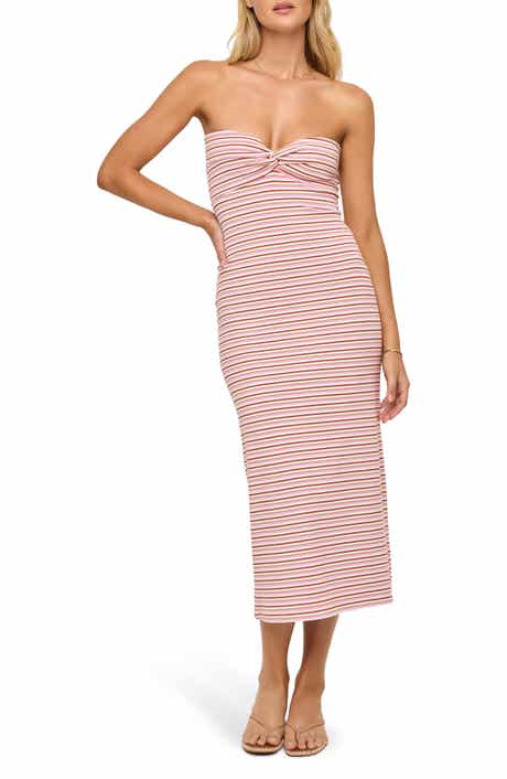 LSPACE Lisette Strapless Rib Cover-Up Dress
