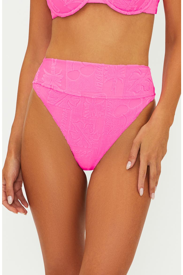 Highway High Waist Bikini Bottoms, Main, color, STRAWBERRY