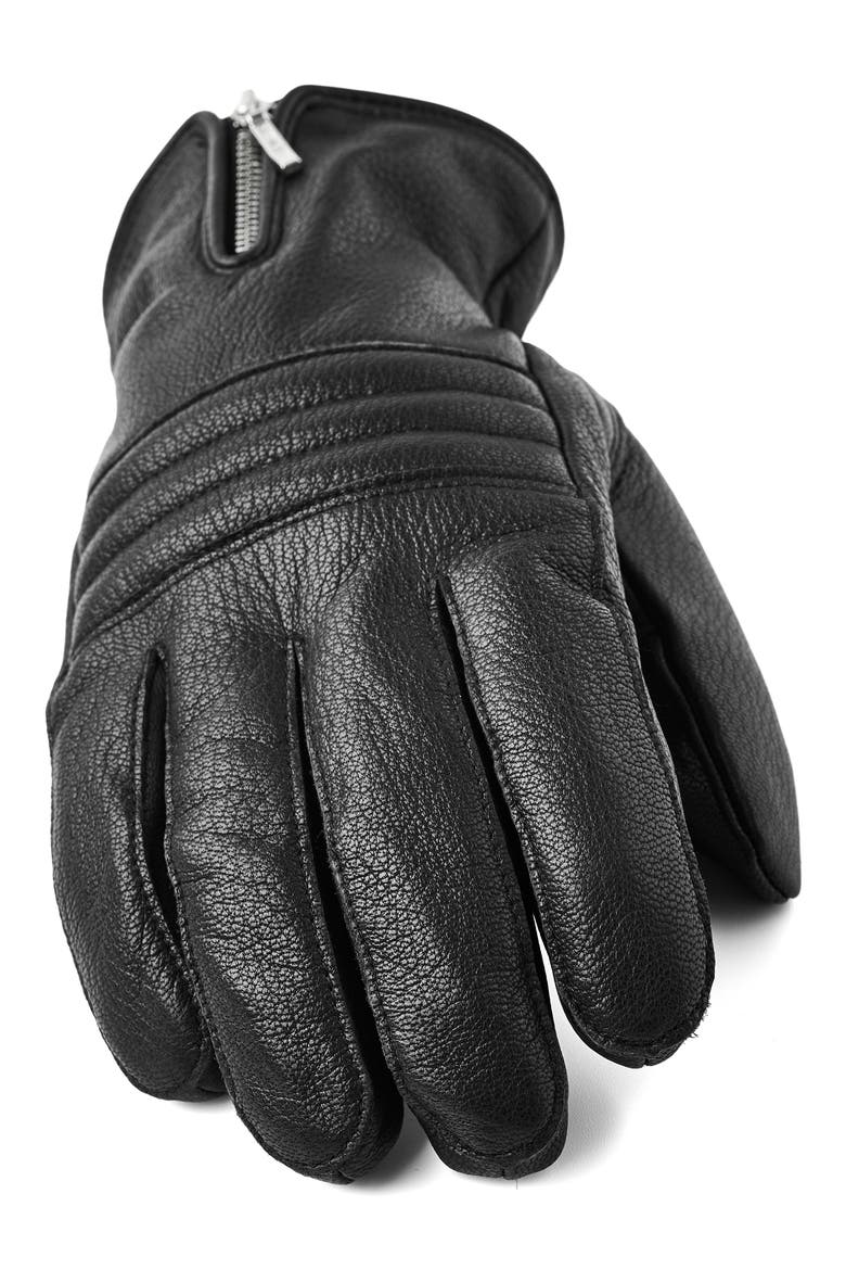 Keith Leather Gloves, Alternate, color, BLACK