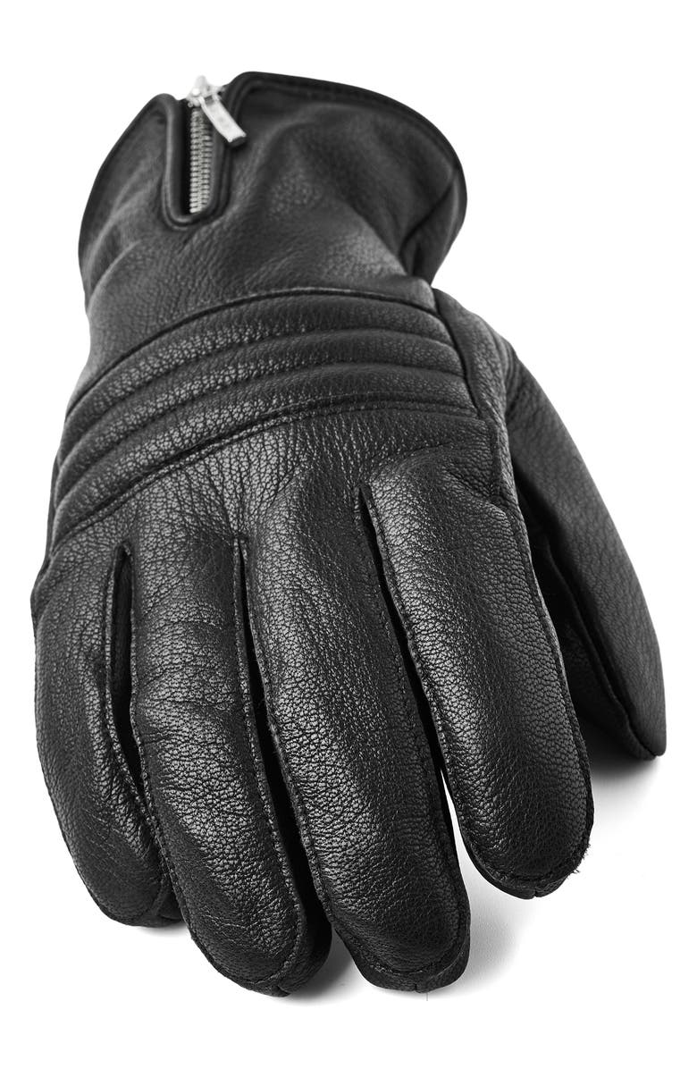 Hestra Keith Leather Gloves, Alternate, color, Black