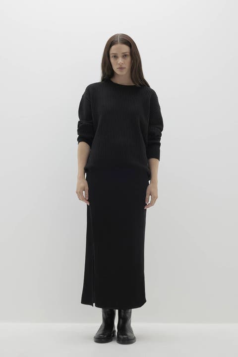 Campbell Ribbed Crewneck Cashmere Sweater