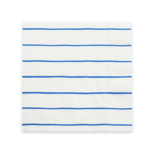 Daydream Society Frenchie Striped Large Napkins In Cobalt