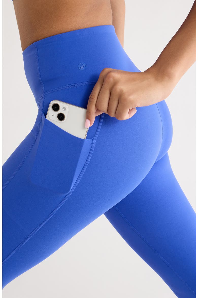 Studio Luxe High Waist Pocket Leggings, Alternate, color, BLUE DAZZLE