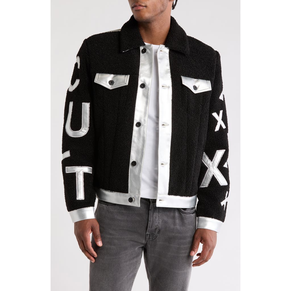 Cult Of Individuality Type Ii Faux Fur Jacket In Black