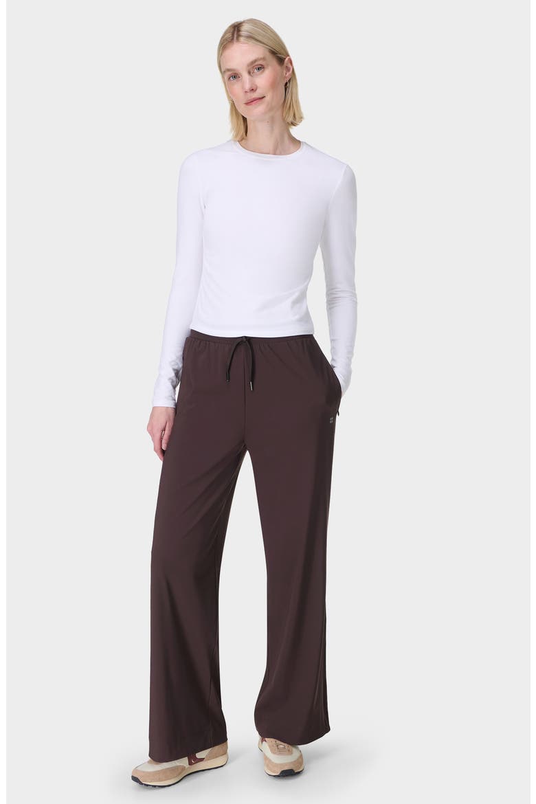 Explorer Wide Leg Track Pants, Alternate, color, SABLE BROWN