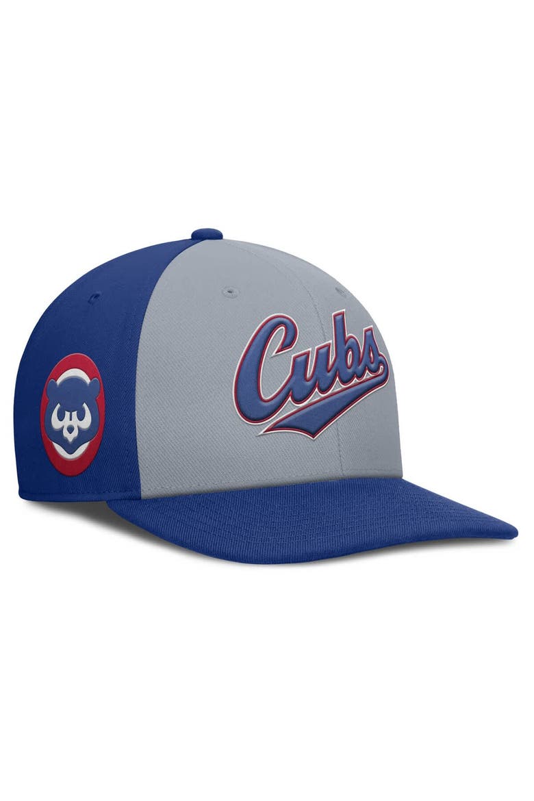 Men's Nike Gray/Royal Chicago Cubs Pro Performance Snapback Hat, Main, color, Gray