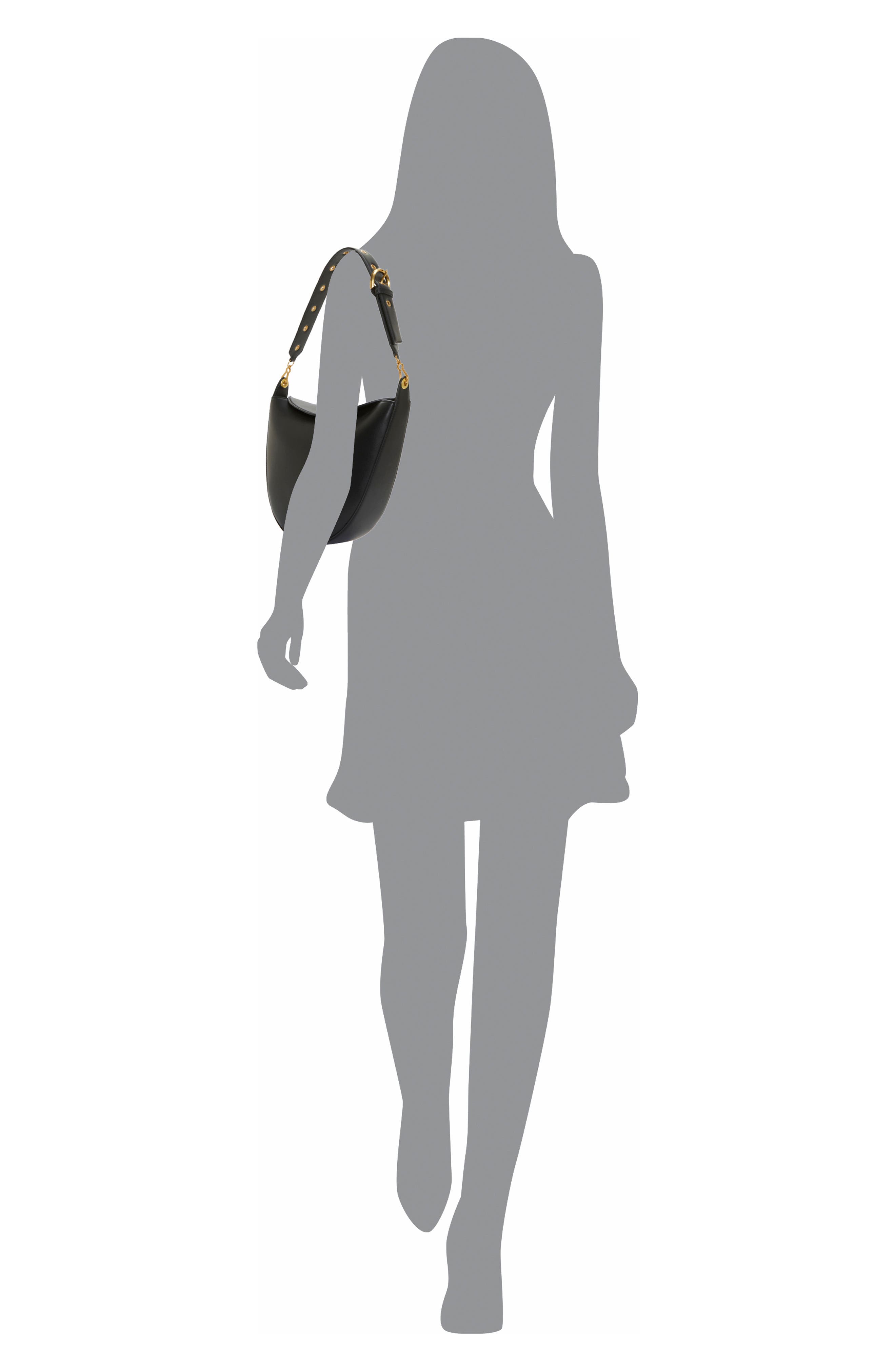 Vince Camuto Barlo Leather Shoulder Bag, Alternate, color, 