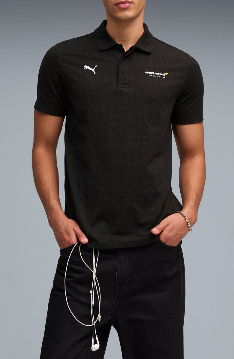 PUMA McLaren Jacquard Logo Polo, Main, color, Puma Black