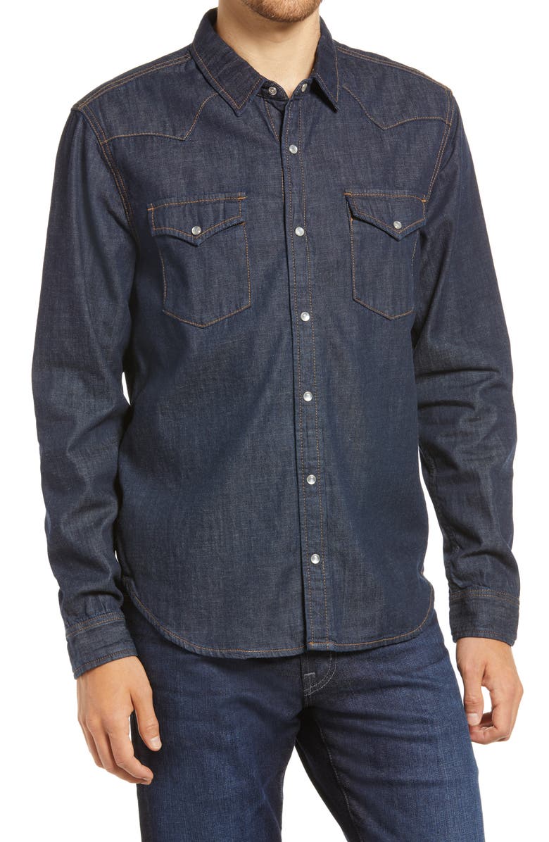AG Aiden Western Denim Button-Up Shirt, Main, color, 