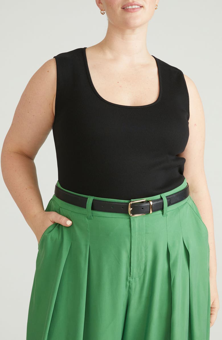 Universal Standard Daisy Ribbed Scoop Neck Tank, Main, color, 