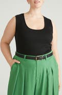 Universal Standard Daisy Ribbed Scoop Neck Tank