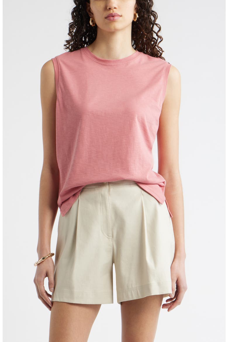 Everyday Muscle Tee, Main, color, PINK CLAY
